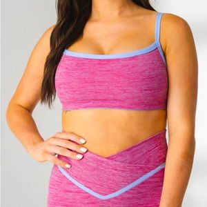 Daydream Square Bra in the Berry Marl color way